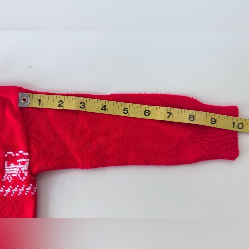 Vintage 70s Golden Gate California Red Train Baby Button Down Cardigan Sweater - Picture 7 of 8